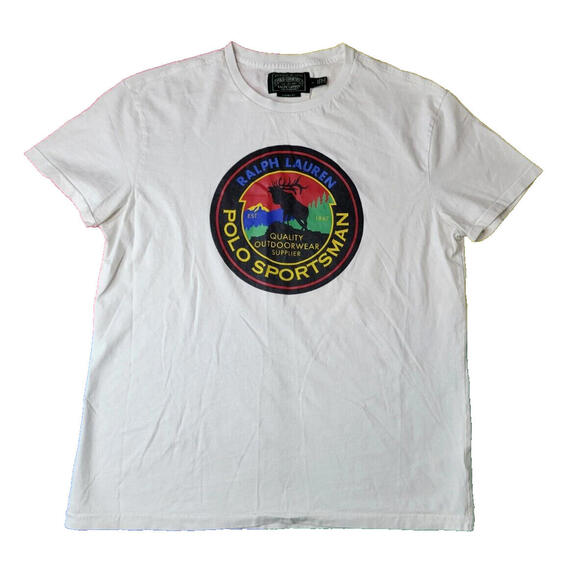 Polo Country Ralph Lauren Sportsman Moose Graphic T Shirt Mens Medium M - Picture 1 of 5